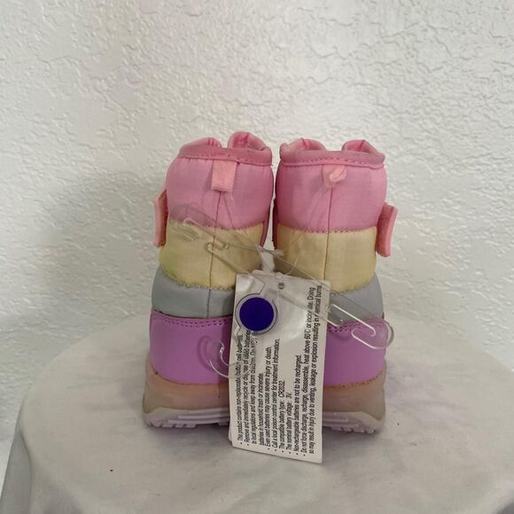 Carter's Light Up Pink Purple Yellow Waterproof Snow Boots US 9 TODDLER - Picture 4 of 8